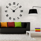 DIY Frameless Wall Clock with Roman Numerals